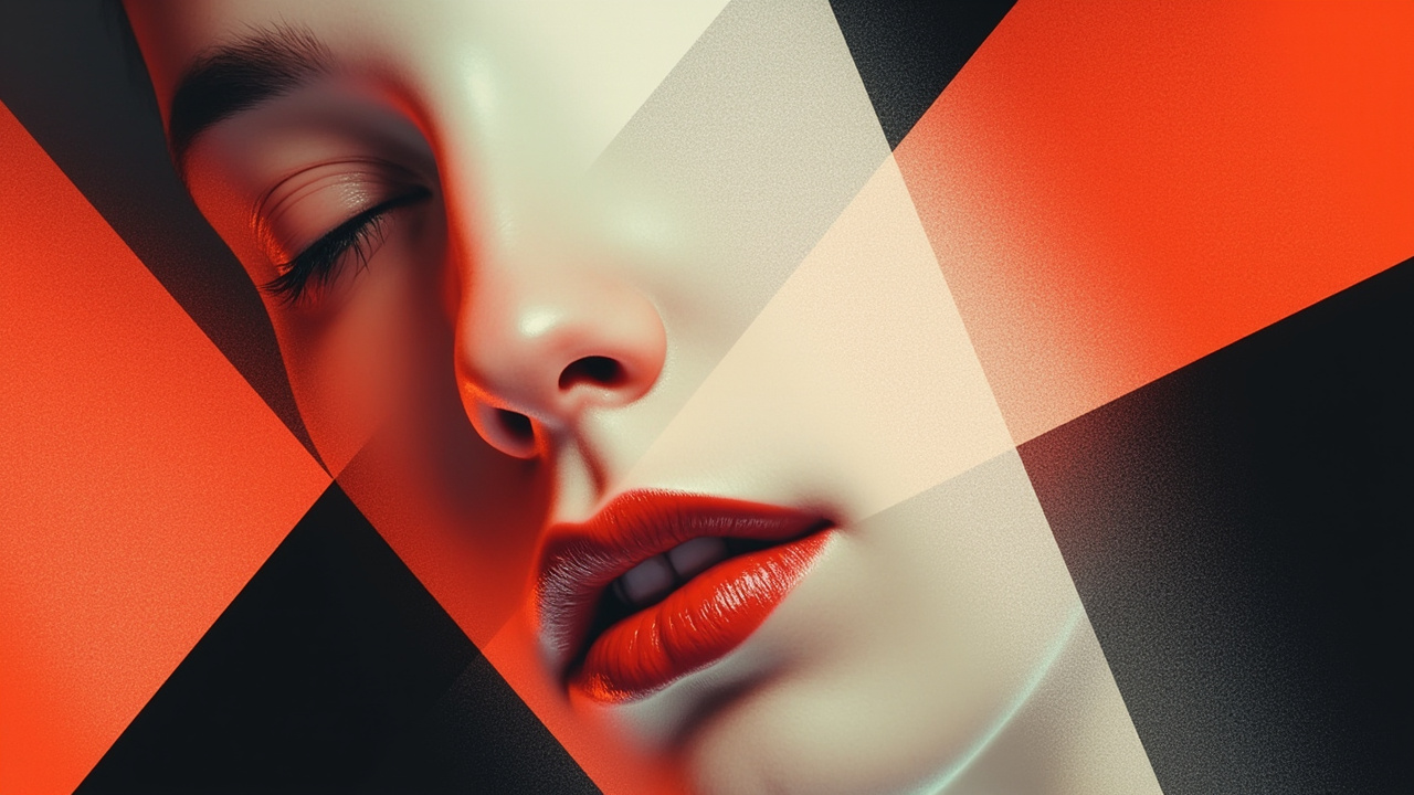 Abstract editorial illustration accompanying “useSlow Burns and Sharp Commands: Inside the Rise of Online Femdom Companionship”.